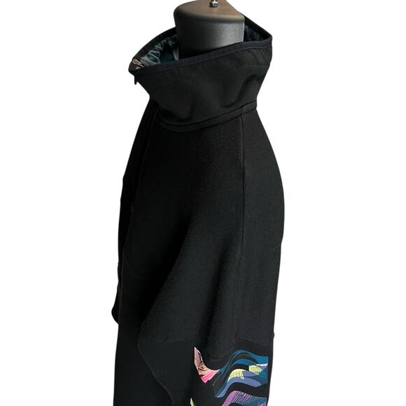 Victoria’s Secret PINK Quarter-Zip Black Pullover Sweatshirt - Size M - Pockets - Picture 6 of 15